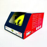 ABUS Aduro 3.0 LED Fahrradhelm, Signalgelb, Größe L (58–62 cm), mit integriertem Rücklicht, für Damen und Herren