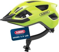ABUS Aduro 3.0 LED Fahrradhelm, Signalgelb,...