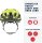 ABUS Aduro 3.0 LED Fahrradhelm, Signalgelb, Größe M (52–58 cm), mit integriertem Rücklicht, für Damen und Herren