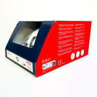 ABUS Aduro 3.0 LED Fahrradhelm, Größe L (58–62 cm), Polar White, mit integriertem Rücklicht, Unisex