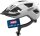 ABUS Aduro 3.0 LED Fahrradhelm, Größe L (58–62 cm), Polar White, mit integriertem Rücklicht, Unisex