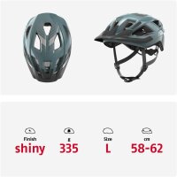 ABUS Aduro 3.0 LED Fahrradhelm, Blau, Größe L (58–62 cm), mit integriertem Rücklicht, für Damen und Herren