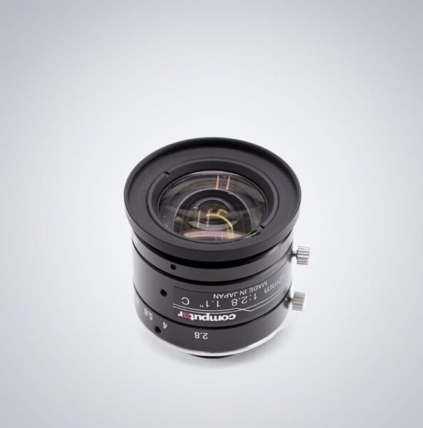 Computar V1228-MPY2 C-mount lens, 12mm f/2.8, 12MP, 1.1", megapixel industrial lens