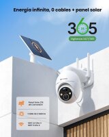 YESKAMO ZS-GX4S, 2K PTZ-Akku-Überwachungskamera, Solarpanel, WLAN 2,4 GHz, App-Steuerung, Weiß