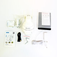 YESKAMO ZS-GX4S, 2K PTZ-Akku-Überwachungskamera, Solarpanel, WLAN 2,4 GHz, App-Steuerung, Weiß