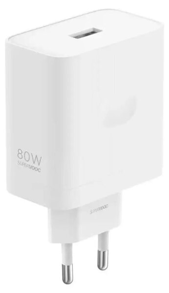 Realme VCB80AEH 80W SUPERVOOC Power Adapter, Fast Charger, compatible with realme GT 7, OnePlus 13, Oppo Find, white