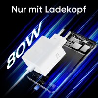 Realme VCB80AEH 80W SUPERVOOC Power Adapter, Fast Charger, compatible with realme GT 7, OnePlus 13, Oppo Find, white