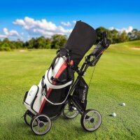 CaddyTek Explorer V8 SuperLite Deluxe Golf Trolley, 4-Wheel, Version 8, Foldable, Height-Adjustable Handle, CP-XR-8DG