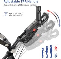 CaddyTek Explorer V8 SuperLite Deluxe Golf Trolley, 4-Wheel, Version 8, Foldable, Height-Adjustable Handle, CP-XR-8DG