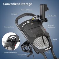 CaddyTek Explorer V8 SuperLite Deluxe Golf Trolley, 4-Wheel, Version 8, Foldable, Height-Adjustable Handle, CP-XR-8DG
