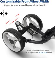 CaddyTek Explorer V8 SuperLite Deluxe Golf Trolley, 4-Wheel, Version 8, Foldable, Height-Adjustable Handle, CP-XR-8DG