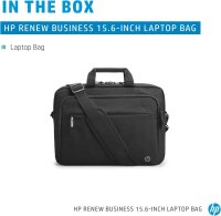 HP Renew Business Laptoptasche 15,6 Zoll, Modell 3E5F8AA, schwarz, wasserabweisend, gepolstert, umweltfreundlich