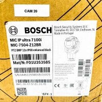 Bosch MIC IP ultra 7100i MIC-7504-Z12BR, 8MP PTZ Kamera, 12x Zoom, IP68, Outdoor, Schwarz