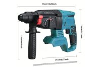 AT-RH2601 Akku-Schlagbohrschrauber, Brushless Rotary Hammer, SDS-Plus, 18–21V, 900W, Blau/Schwarz, ohne Akku/Ladegerät