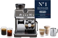 DeLonghi EC 9255.T Espressomaschine, integriertes Mahlwerk, Barista-Set, Cold-Brew, 8 Mahlgrade, 1550W, 15 bar, 3 Temperaturen, Titan