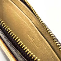 Louis Vuitton Pochette Milla MM Clutch, brown/gold, coated canvas, 8x4.25x1 inches, monogram, elegant handbag