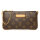 Louis Vuitton Pochette Milla MM Clutch, brown/gold, coated canvas, 8x4.25x1 inches, monogram, elegant handbag