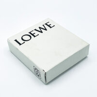 LOEWE Anagram card case, puffer design, leather, burnt red color, compact credit card case