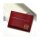 LOEWE Anagram card case, puffer design, leather, burnt red color, compact credit card case