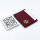 LOEWE Anagram card case, puffer design, leather, burnt red color, compact credit card case