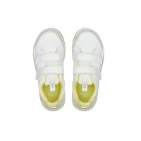 On The Roger Kids Sneaker, EU 32, weiß mit Limelight-Details, sportlicher Kinderschuh, leicht, atmungsaktiv