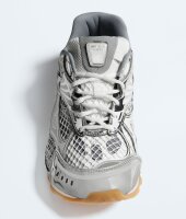 Bottega Veneta Orbit Sneaker, EU 43, silber-weiß, sportlicher Schuh aus Gummi, modernes Design