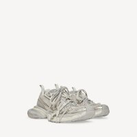 Balenciaga 3XL Herren-Sneaker, Größe 41, hellbeige, Chunky-Design, Mesh-Leder-Mix, sportlicher Look