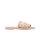 Chloe Woody mules, model CHC23U188EF6K0, size 38W, linen, powder color, flat sole, logo strap