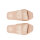 Chloe Woody mules, model CHC23U188EF6K0, size 38W, linen, powder color, flat sole, logo strap