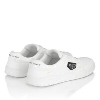 Philipp Plein Street King sneakers, low-top, white, size 42 EU, leather, logo details, sporty-elegant