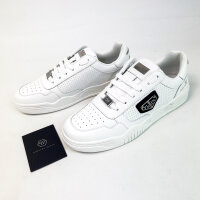 Philipp Plein Street King sneakers, low-top, white, size 42 EU, leather, logo details, sporty-elegant