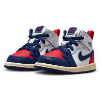 Nike Jordan AJ1 Mid Baby-Sneaker, Größe 22 EU, sportlicher Klettverschluss, gepolsterter Einstieg, rutschfeste Sohle
