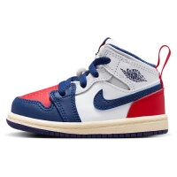 Nike Jordan AJ1 Mid Baby-Sneaker, Größe 22 EU, sportlicher Klettverschluss, gepolsterter Einstieg, rutschfeste Sohle
