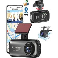 Discovery 4K Ultra HD Dashcam, Front- und Rückkamera, 3840×2160 px, 8 MP, Weitwinkel, Display, Autokamera