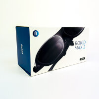Rokid Max 2 AR Smart Glasses, tragbare AR-Brille, 215 Zoll virtuelles Display, 600 Nits, USB-C, leicht, Schwarz