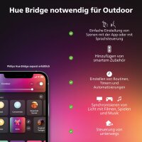 Philips Hue Outdoor-Lichtstreifen 5 m, White & Colour Ambiance, flexibel, wetterfest, steuerbar per App und Sprachassistent