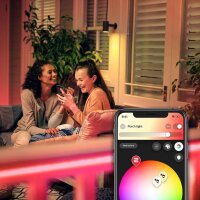 Philips Hue Outdoor-Lichtstreifen 5 m, White & Colour Ambiance, flexibel, wetterfest, steuerbar per App und Sprachassistent