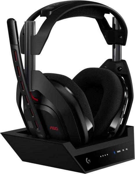 Logitech G Astro A50 LIGHTSPEED Wireless Gaming Headset, 5. Gen, PRO-G Graphene, USB-C, Bluetooth, Basisstation, Xbox/PS5/PC/Switch, Schwarz