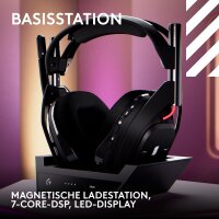 Logitech G Astro A50 LIGHTSPEED Wireless Gaming Headset, 5. Gen, PRO-G Graphene, USB-C, Bluetooth, Basisstation, Xbox/PS5/PC/Switch, Schwarz