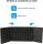 Faltbare Bluetooth-Tastatur QWERTY, dreifach faltbar, Full-Size mit Touchpad, USB-C, kabellos, ultradünn, Schwarz, für Tablet/PC