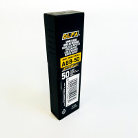 Olfa ABB-50, 9mm snap-off blades, 50 pieces, ultra-sharp, black, replacement blades for cutters