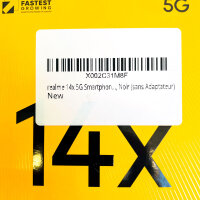 realme 14x 5G Smartphone, RMX3943, 6GB RAM, 128GB Speicher, Kohlenstoff-Schwarz, 6,72" Display, 50MP Kamera