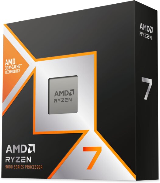 AMD Ryzen 7 9800X3D CPU, 8 Kerne, 16 Threads, 4,7 GHz, 104 MB Cache, Sockel AM5, 140W TDP