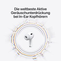 Apple AirPods Pro 3 in-ear headphones, noise cancelling, heart rate sensor, hearing aid compatibility, Bluetooth, 3D audio, USB-C charging
