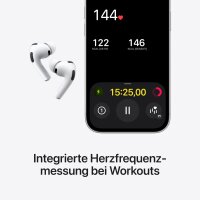 Apple AirPods Pro 3 in-ear headphones, noise cancelling, heart rate sensor, hearing aid compatibility, Bluetooth, 3D audio, USB-C charging