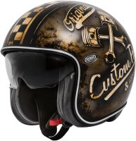 Premier Vintage OP9 BM Jethelm S, offener Motorradhelm, Fibre-Material, matt, Retro-Design