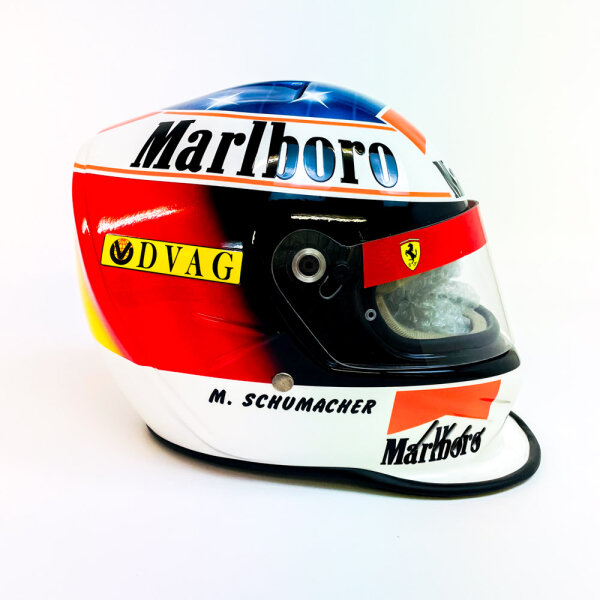 Michael Schumacher Helm 1996, Ferrari Marlboro, Replik, Sieger Spanish GP, Sammlerstück, Motorsport Memorabilia