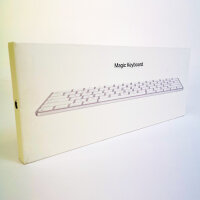 Apple Magic Keyboard A3203, kabellos, Bluetooth, USB-C, QWERTY UK, Hintergrundbeleuchtung, Weiß, für Mac mini/MacBook/iMac, MXCL3B/A