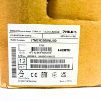 Philips Evnia 27M2N3500AM 27" WQHD Gaming Monitor, 180Hz, VA, 1ms, HDR10, FreeSync, HDMI, DisplayPort, Dunkelgrau