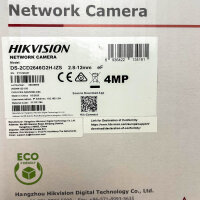 Hikvision AcuSense DS-2CD2646G2H-IZS, 4MP IP Bullet Kamera, 2,8–12mm Zoom, wetterfest, Nachtsicht, Weiß, Außenbereich
